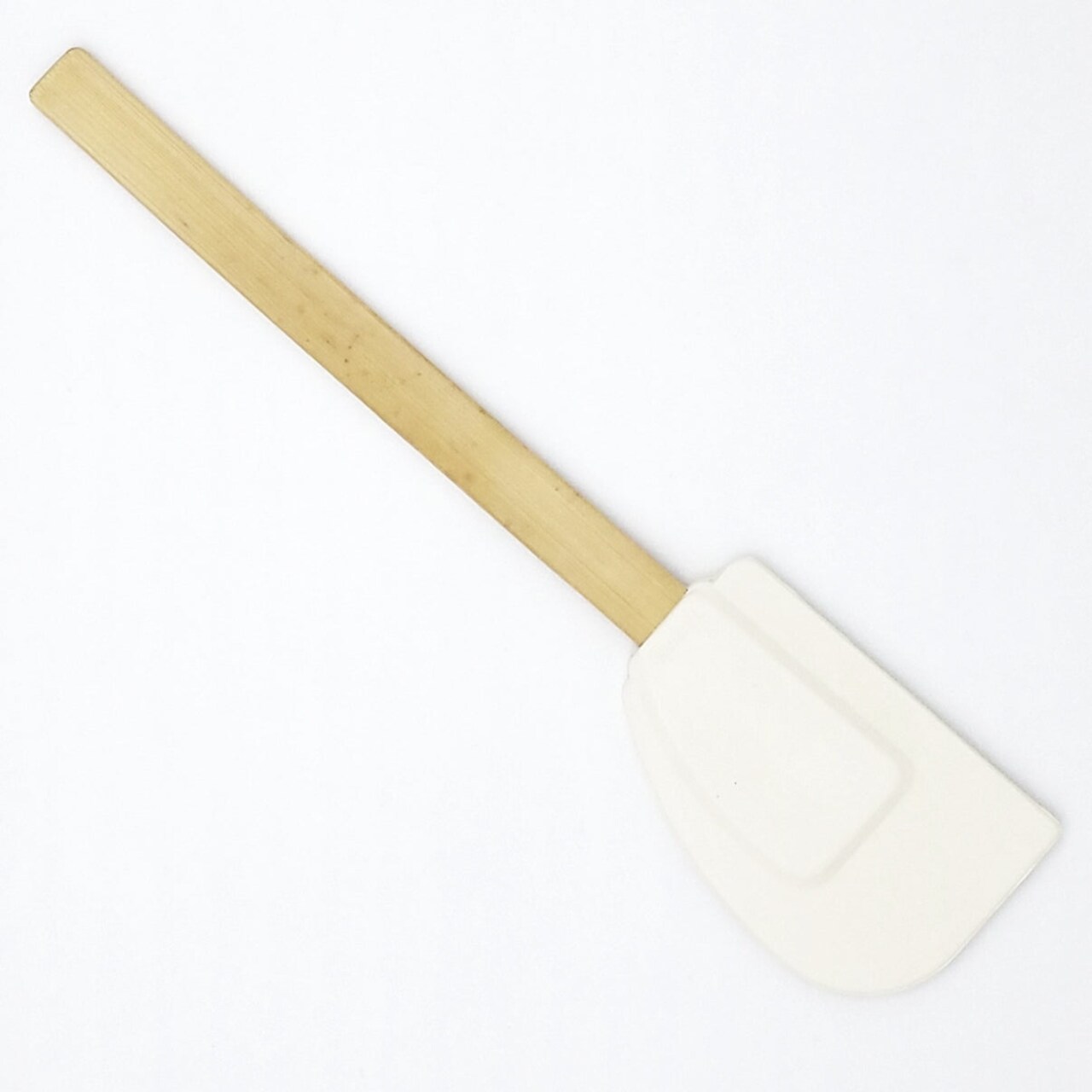 Rubber Bowl Scraper with Bamboo Handle
